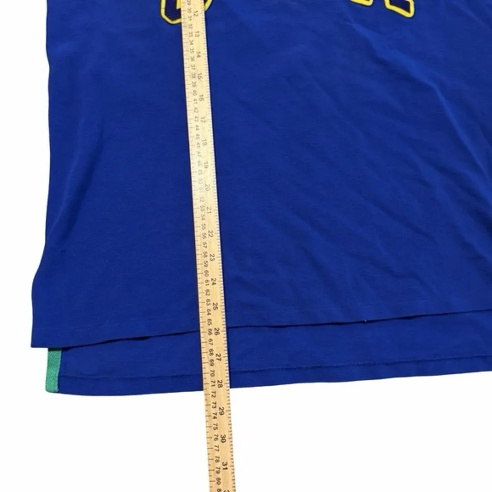 Polo Ralph Lauren USA Big Pony Custom Fit Polo‎ Shirt Men's XL Blue Yellow